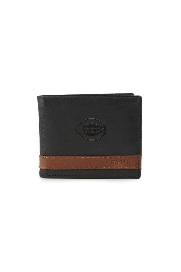 Black Cincinnati Reds Quinn Flip ID Bifold Wallet