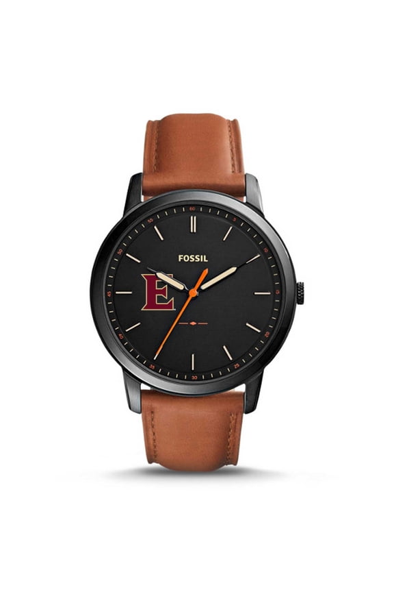 Black Elon Phoenix The Minimalist Slim Light Brown Leather Watch