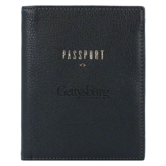 Fossil Black Gettysburg Bullets Travel RFID Passport Case
