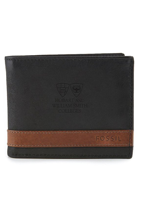Black Hobart & William Smith Colleges Quinn Flip ID Bifold Wallet