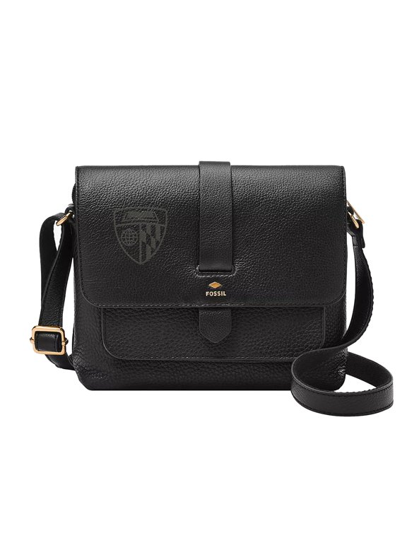 Black Johns Hopkins Blue Jays Kinley Leather Small Crossbody Bag