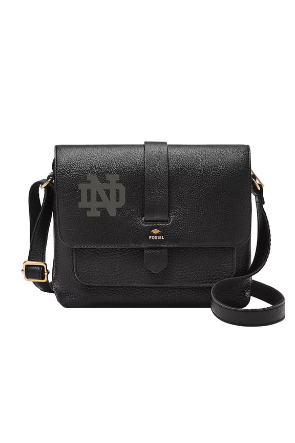 Black Notre Dame Fighting Irish Kinley Leather Small Crossbody Bag