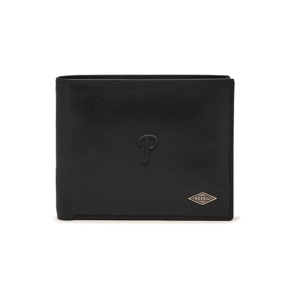 Fossil Black Philadelphia Phillies Ryan RFID Passcase Wallet