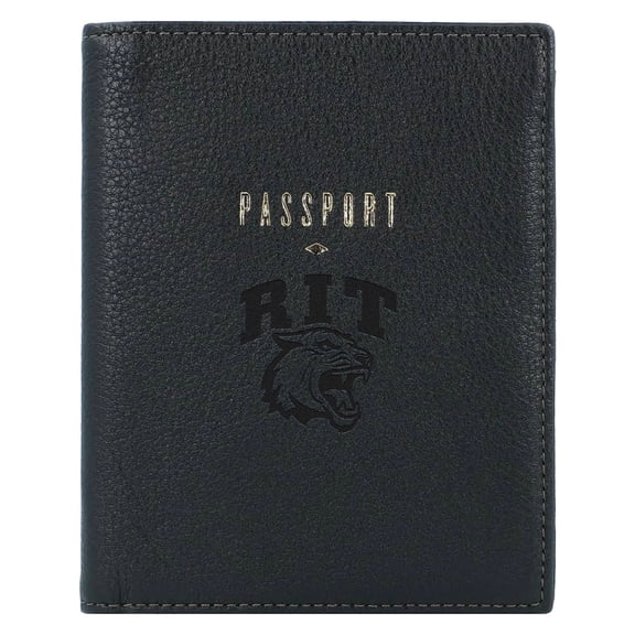 Fossil Black Rochester Institute of Technology Tigers Travel RFID Passport Case