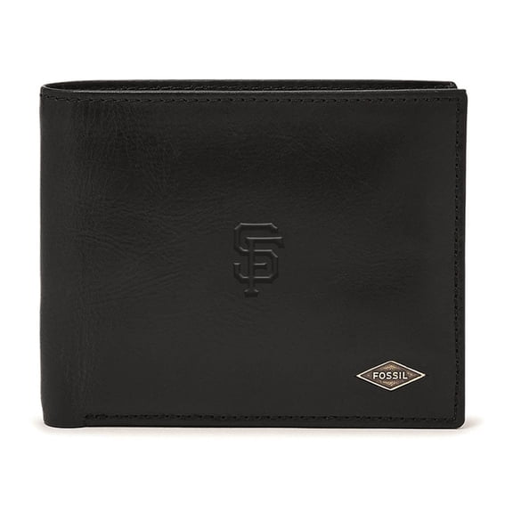 Fossil Black San Francisco Giants Ryan RFID Passcase Wallet