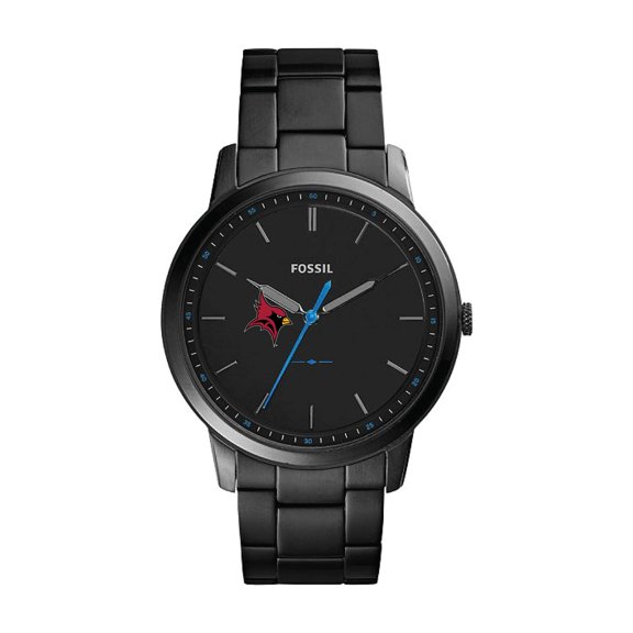 Fossil Black St John Fisher Cardinals The Minimalist Slim Stainless Steel Watch