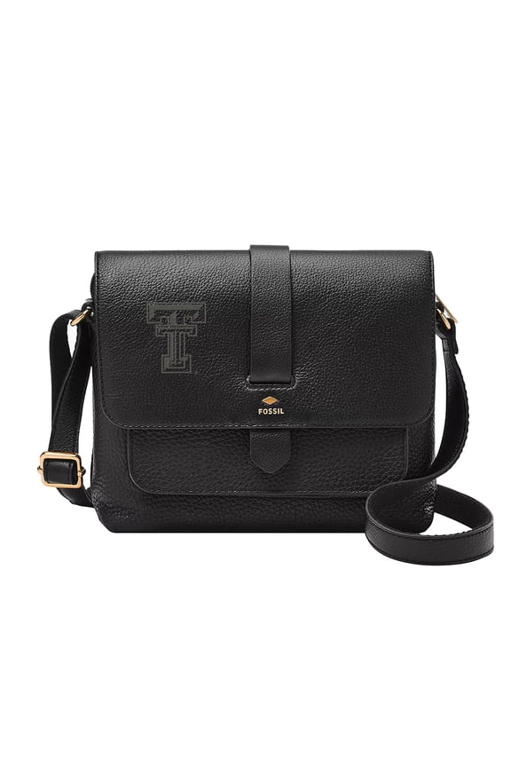 Black Texas Tech Red Raiders Kinley Leather Small Crossbody Bag