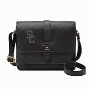 Fossil Black USC Trojans Kinley Leather Small Crossbody Bag