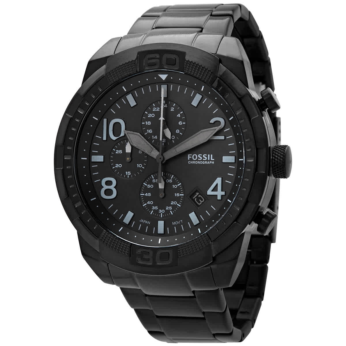 Men\'s Chronograph Quartz Watch FS5712 Fossil Dial Bronson Black