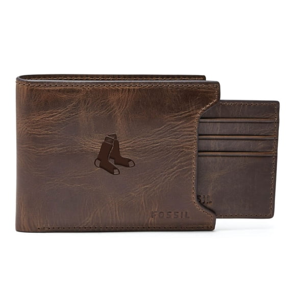 Fossil Brown Boston Red Sox Derrick Sliding 2-in-1 Wallet
