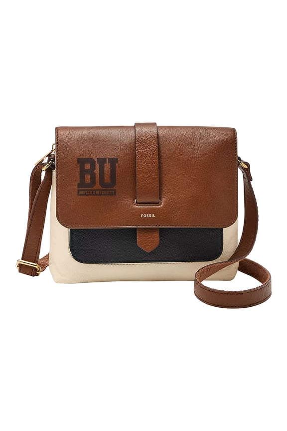 Brown Boston University Kinley Leather Small Crossbody Bag
