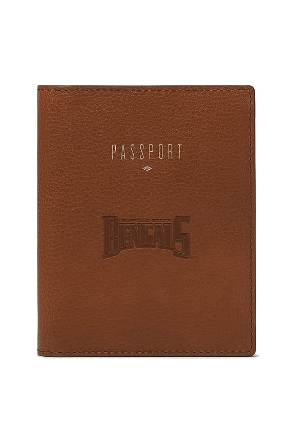 Brown Buffalo State Bengals Travel RFID Passport Case