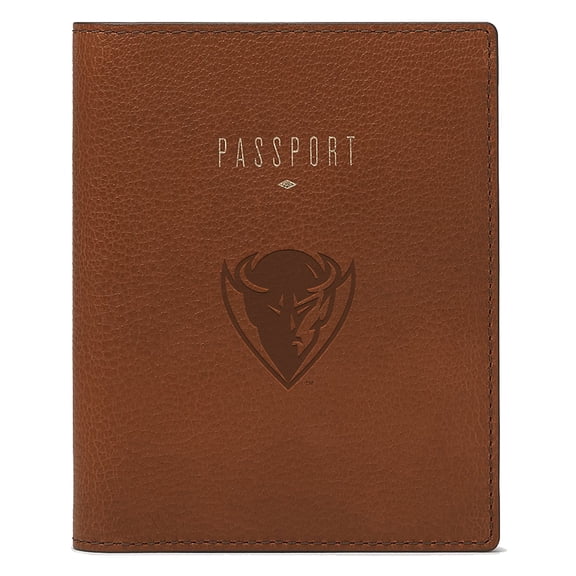Fossil Brown DePaul Blue Demons Travel RFID Passport Case
