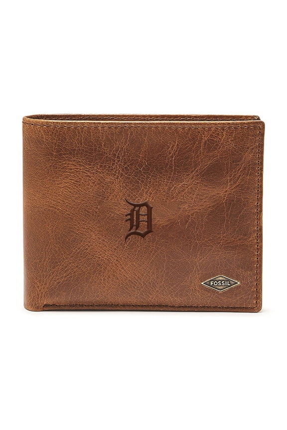 Brown Detroit Tigers Ryan RFID Passcase Wallet