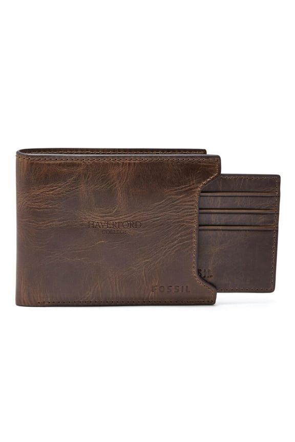 Brown Haverford College Derrick Sliding Two-In-One Wallet