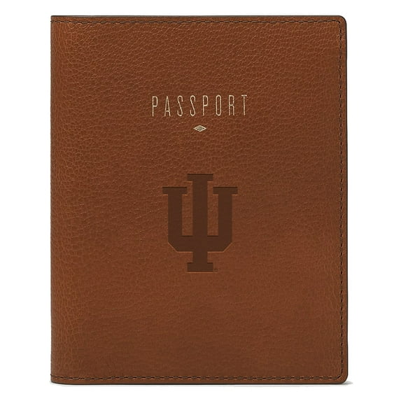 Fossil Brown Indiana Hoosiers Travel RFID Passport Case