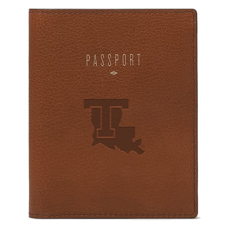 Fossil Brown Louisiana Tech Bulldogs Travel RFID Passport Case