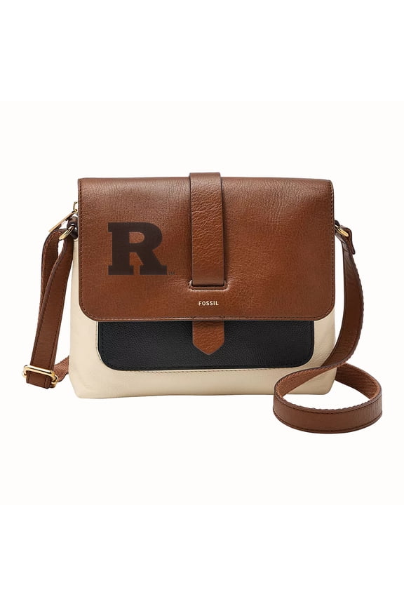 Brown Rutgers Scarlet Knights Kinley Leather Small Crossbody Bag