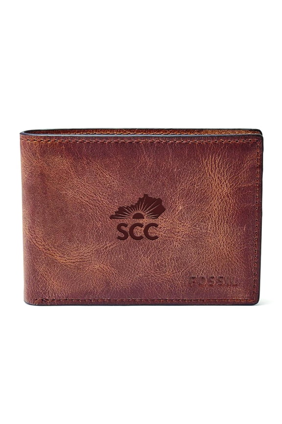 Brown Somerset Community College Derrick Front Pocket Bifold Wallet