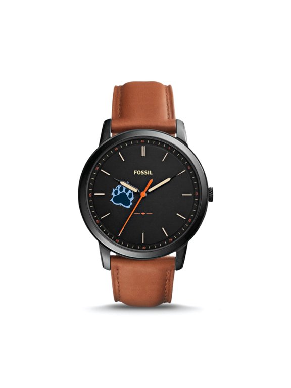 CUNY Baruch College The Minimalist Slim Light Brown Leather Watch