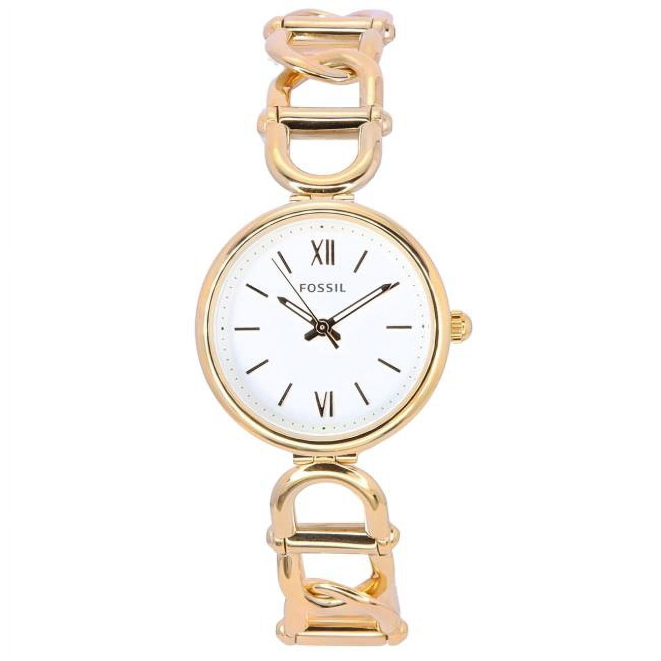 Fossil ES5273 Carlie Rose Gold Tone Stainless Steel Silver Dial