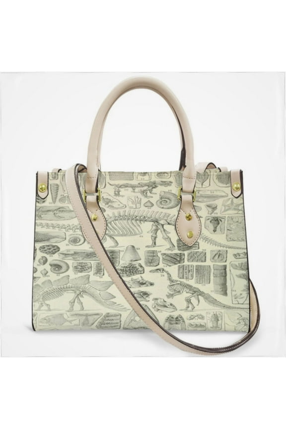 Fossil Chart Cross Body Bags For Women Small Leather Female Handbags Fashion Top-Handle Totes