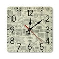 thumbnail image 1 of Fossil Chart Wall Clock Silent Non-Ticking For Home Office Decor, Decorative Clock Art, 1 of 7