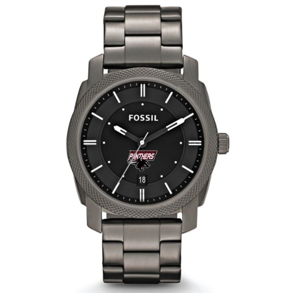 Fossil Clark Atlanta University Panthers Machine Smoke Stainless Steel Watch