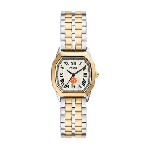 Fossil  Clemson Tigers Harlow Three-Hand Two-Tone Stainless Steel Watch