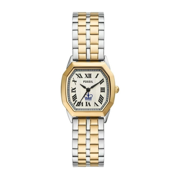 Fossil  Columbia University Harlow Three-Hand Two-Tone Stainless Steel Watch