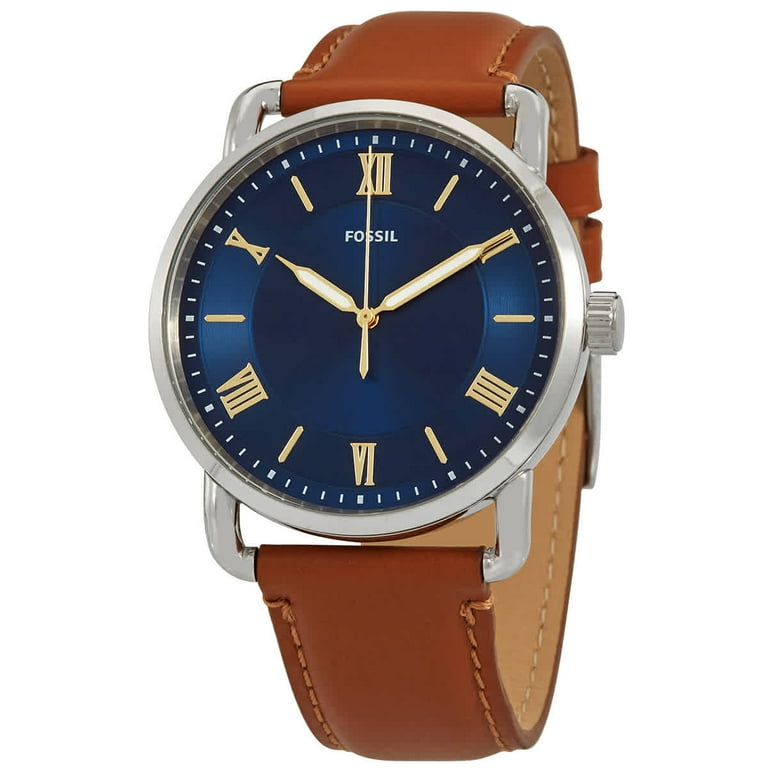 Fossil analog blue dial best sale men's watch