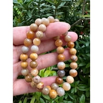 Fossil Coral Crystal Bead Bracelet 8mm, Wholesale Genuine Fossil Coral Stretch Gemstone Bracelet, Gift for Men & Women (1)