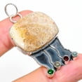 thumbnail image 1 of Fossil Coral, Diopside Gemstone 925 Sterling Silver Jewelry Pendant 2.25", 1 of 1