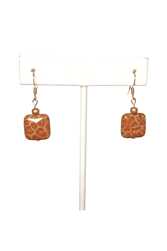 Fossil Coral Earrings