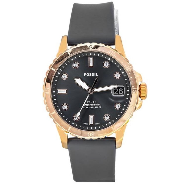 Fossil Black And Brown Face Black Leather Band Ladies Watch  -JR9717 -NWOT Fossil Women main image 3