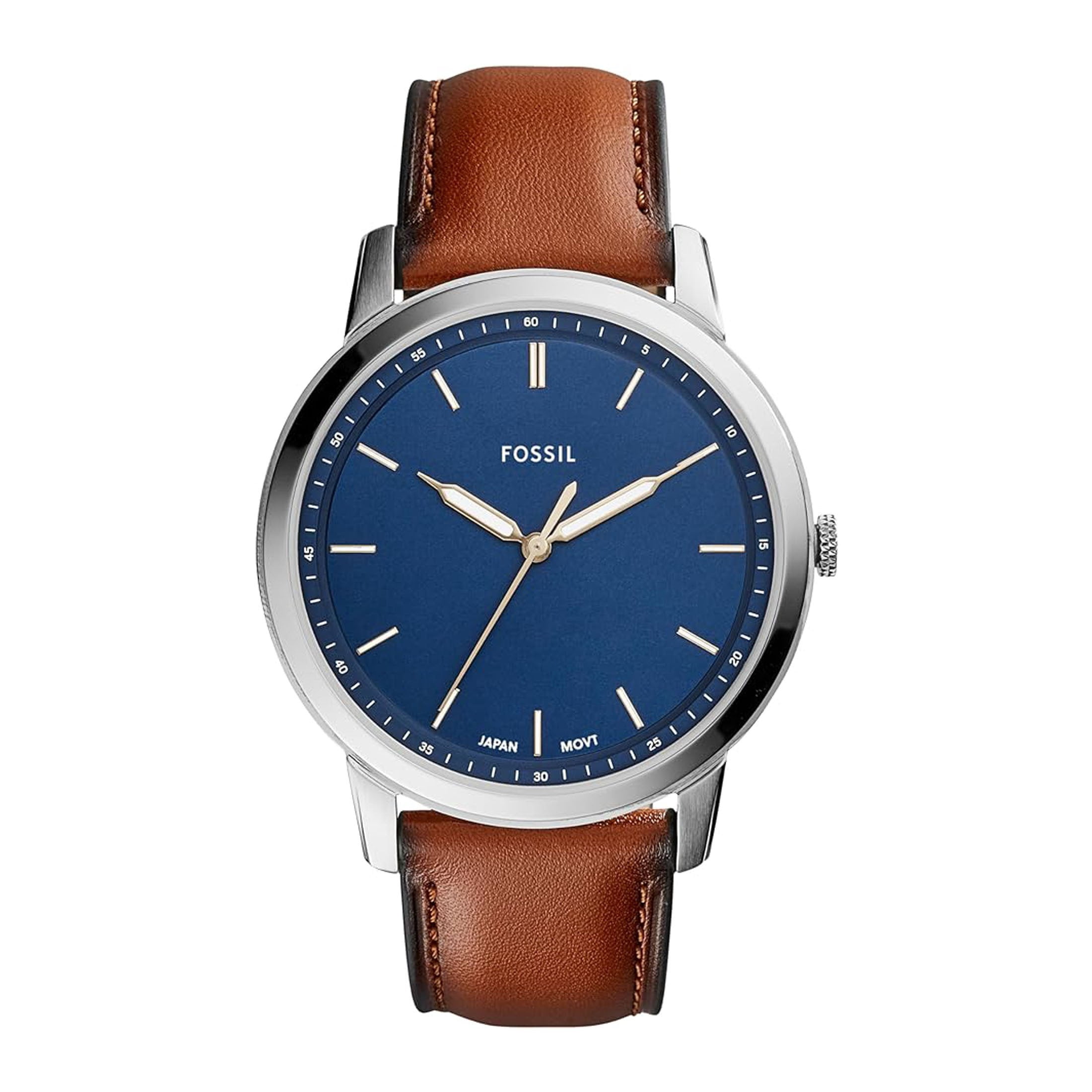 FS5304 Men's Minimalist Quartz Stainless Steel Three-Hand Watch， 44mm Dial