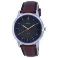 thumbnail image 1 of Fossil FS5870 The Minimalist Green Dial Leather Strap Quartz Men Watch, Black, 1 of 3