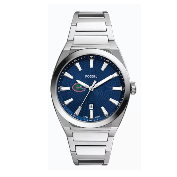 Fossil  Florida Gators Everett Three-Hand Date Stainless Steel Watch
