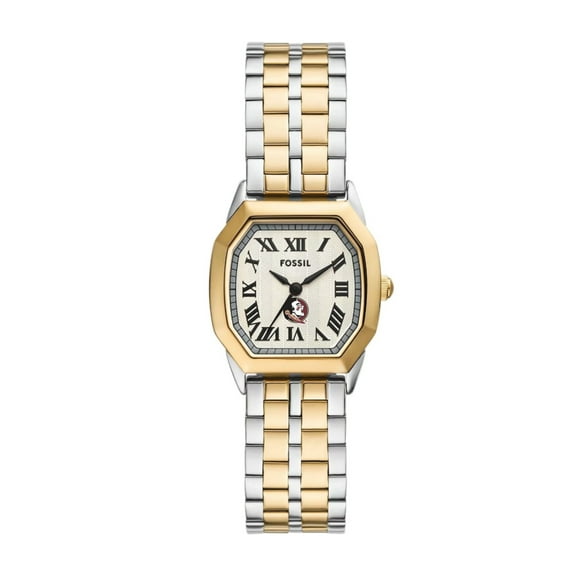 Fossil Florida State Seminoles Harlow Three-Hand Two-Tone Stainless Steel Watch