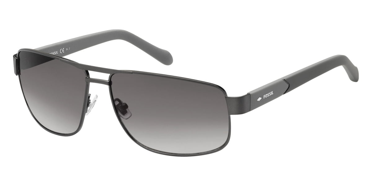 Fossil Full Rim Navigator Dark Ruthenium Gray Sunglasses