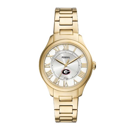Georgia Bulldogs Gilmore Gold Stainless Steel Watch