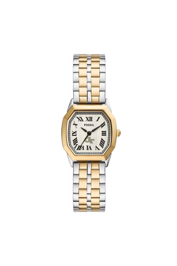 Georgia Tech Yellow Jackets Harlow Three-Hand Two-Tone Stainless Steel Watch