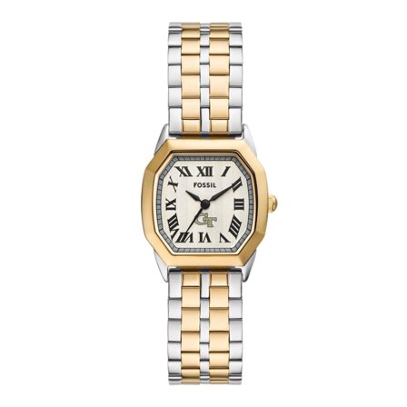 Georgia Tech Yellow Jackets Harlow Three-Hand Two-Tone Stainless Steel Watch