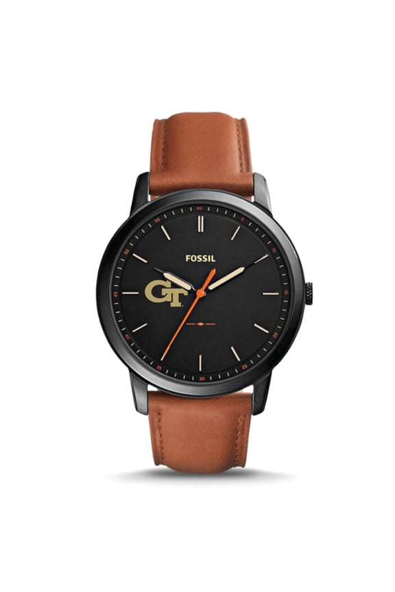 Georgia Tech Yellow Jackets The Minimalist Slim Leather Watch