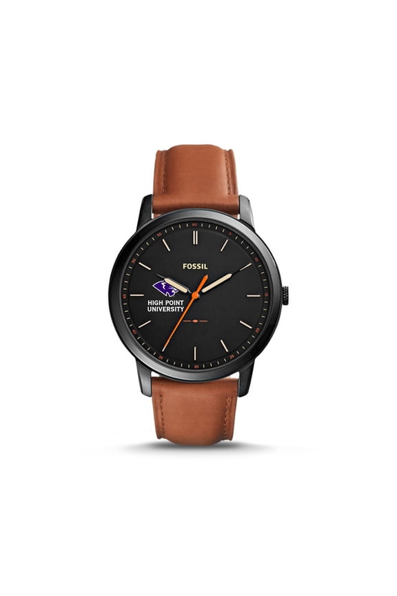 High Point Panthers The Minimalist Slim Light Brown Leather Watch