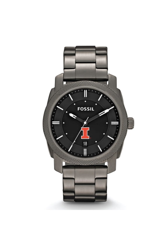Illinois Fighting Illini Machine Smoke Stainless Steel Watch