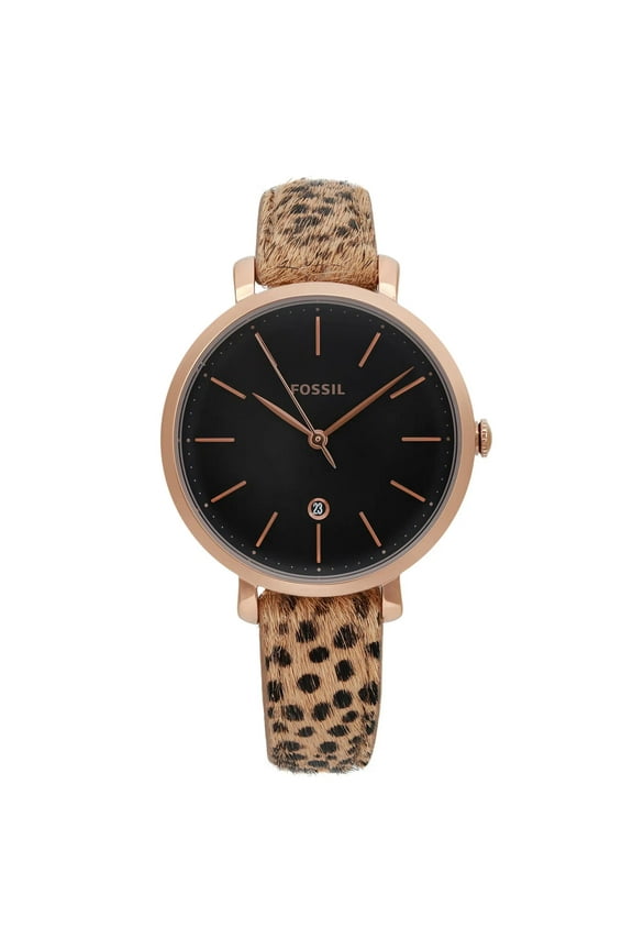 Jacqueline 36mm Faux Cheetah Hair Steel Lady Watch ES4681