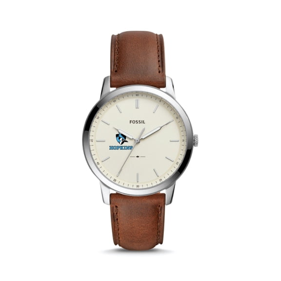 Fossil Johns Hopkins Blue Jays The Minimalist Brown Leather Watch
