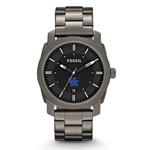 Fossil Kentucky Wildcats Machine Smoke Stainless Steel Watch