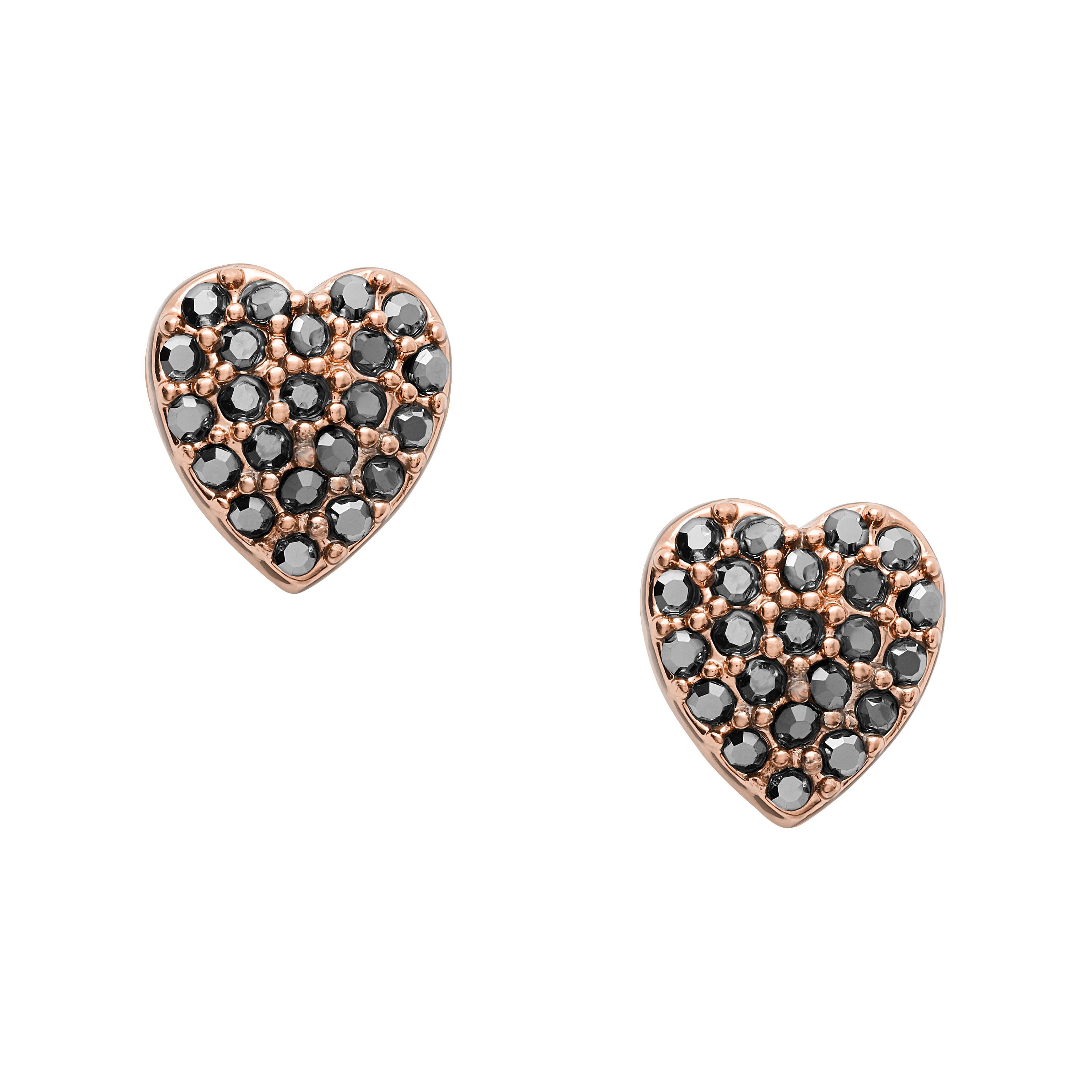 Fossil ladies hotsell rose gold earrings
